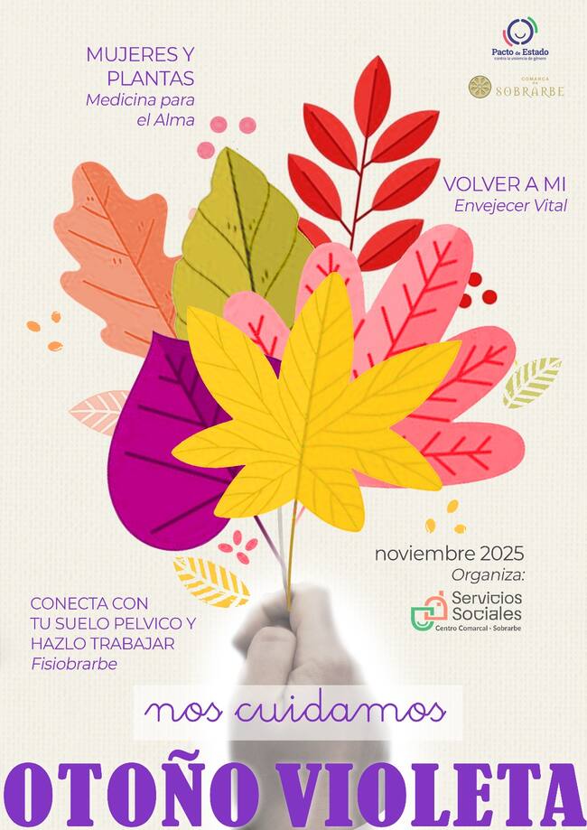 Cartel otoño violeta.