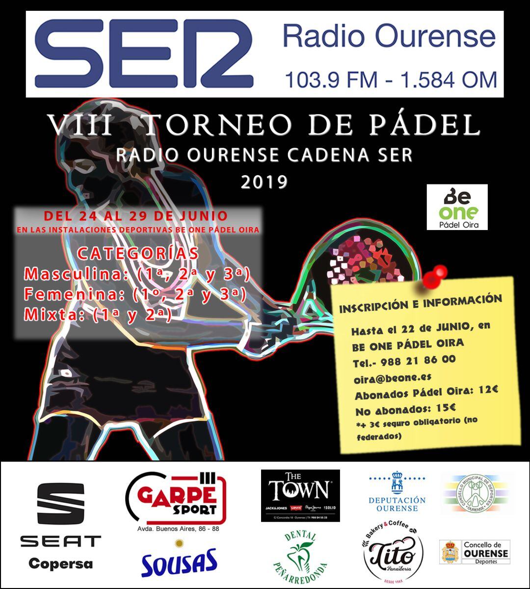 Una nueva edición del Torneo de Pádel Radio Ourense Cadena SER, está en marcha hasta el próximo sábado 29 de junio