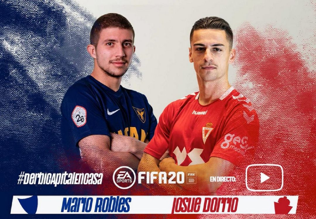 Cartel del derbi de la ciudad de Murcia en FIFA 20