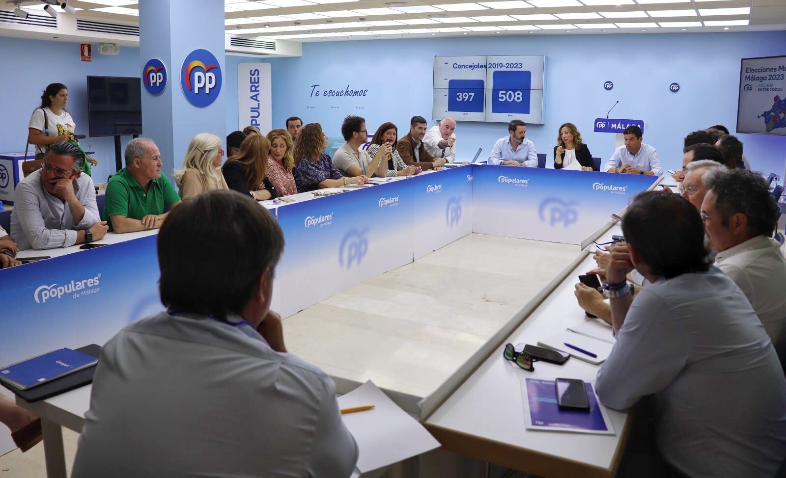 Reunión de los dirigentes del PP este martes en Málaga