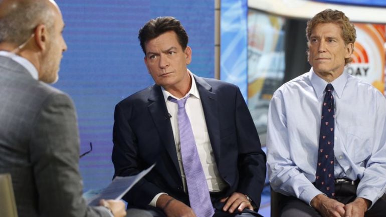 Charlie Sheen en un momento de la entrevista en &#039;Today&#039; 