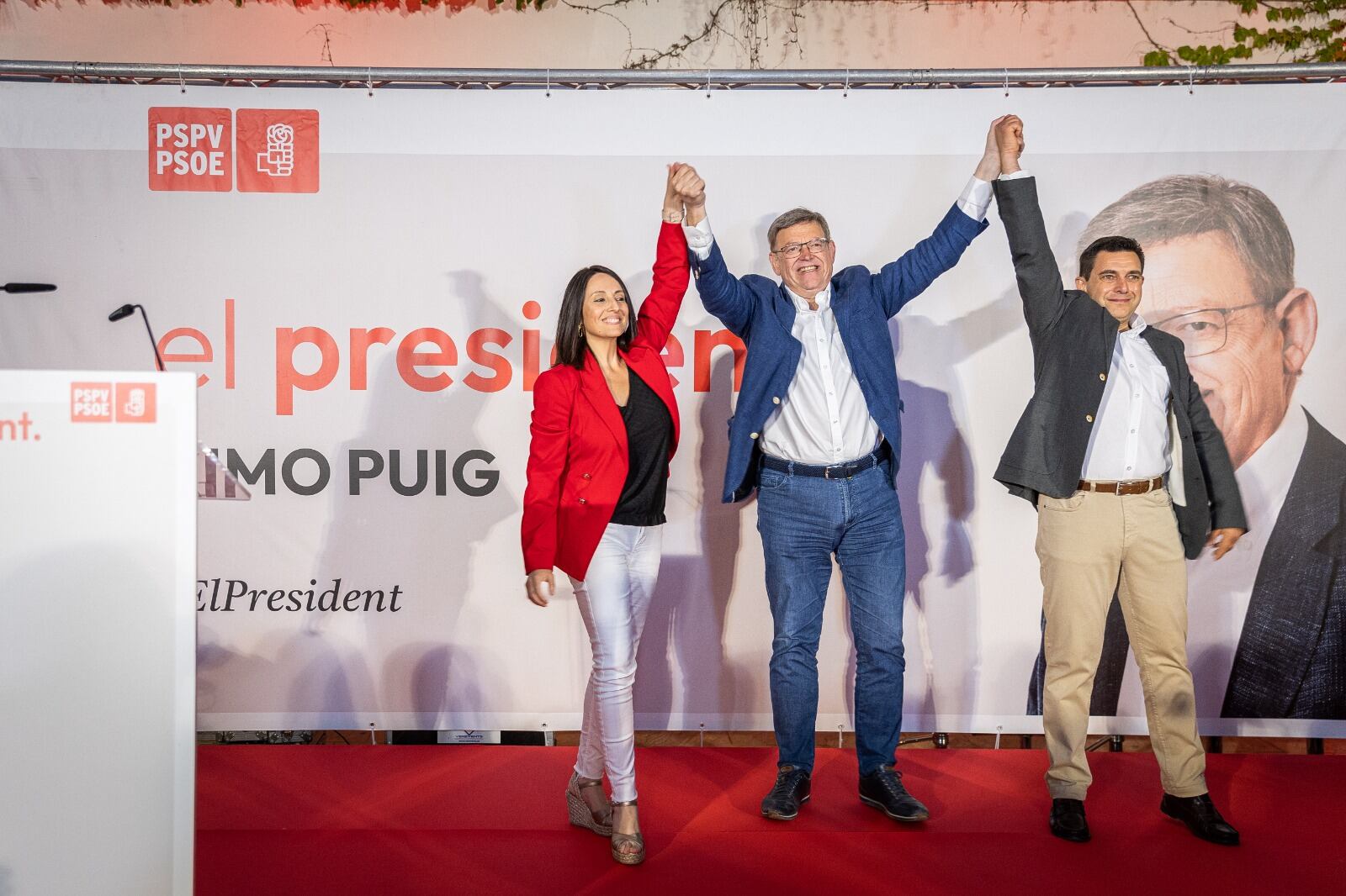 Rebeca Torró, Ximo Puig i José Antonio Martínez a Ontinyent