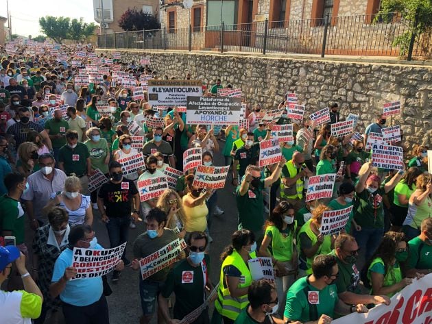 Manifestación Horche contra la okupación