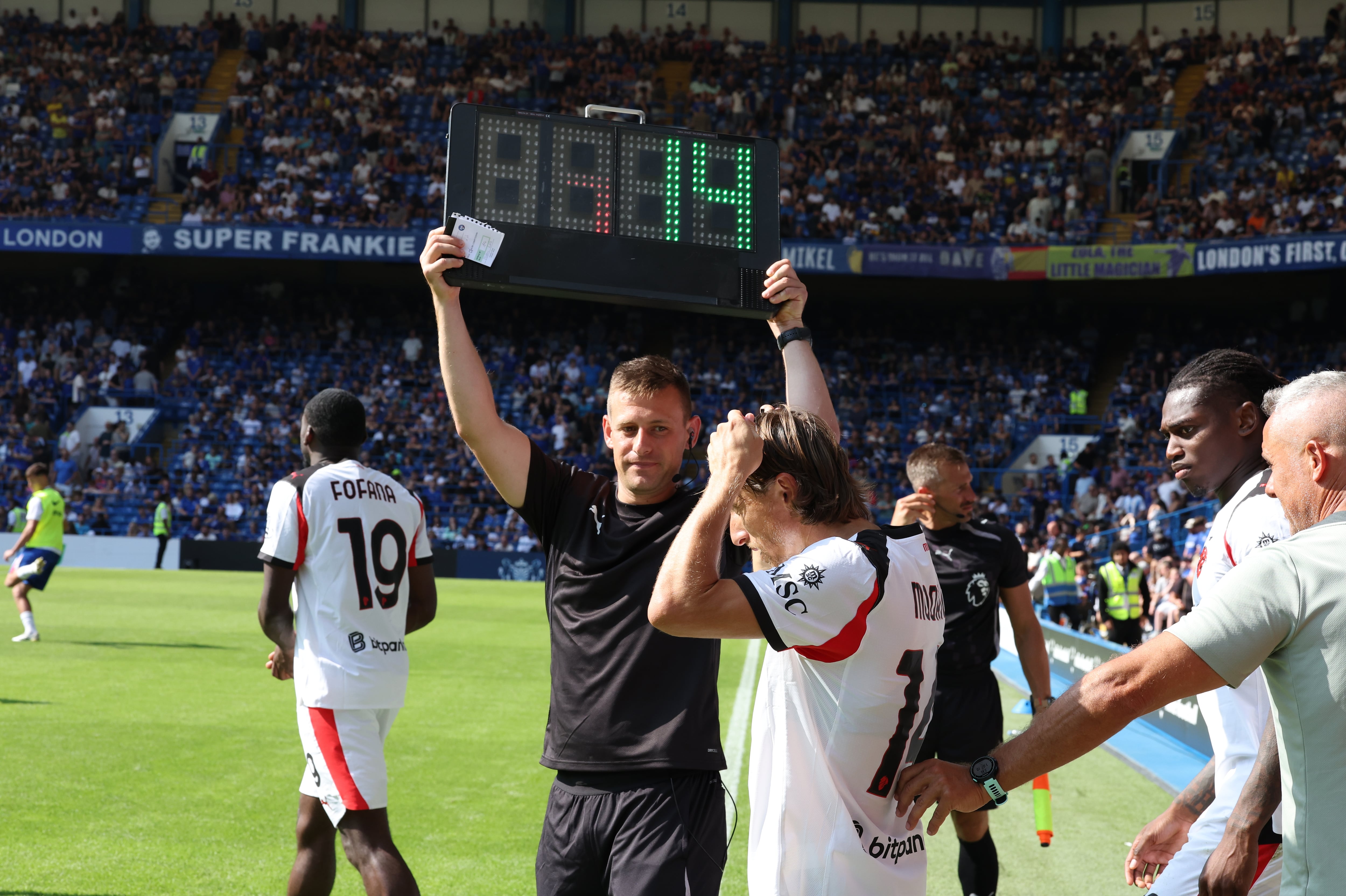 Luka Modric, en el partido entre el Chelsea y el Milan