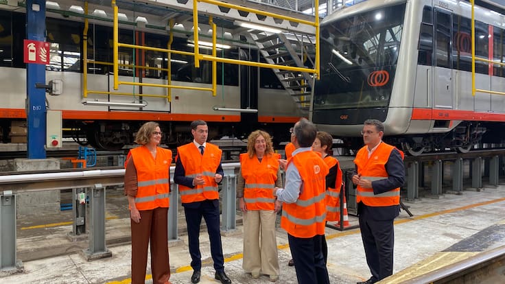 Elixabete Etxanobe, diputada general de Bizkaia, sobre las nueva unidades de Metro Bilbao