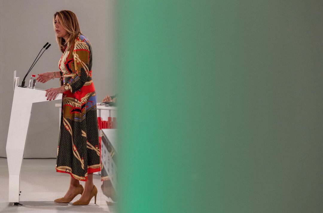 La secretaria general del PSOE andaluz, Susana Díaz, durante una intervención
