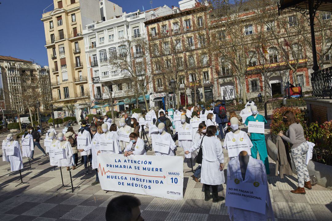 Imagen de recurso de médicos de Atención Primaria protestando en Madrid.