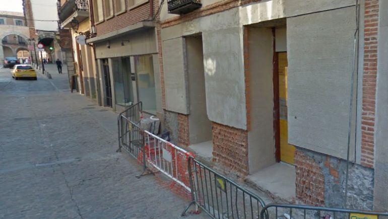 Imagen de la sede de la Fundación cuando estaba en obras (calle Caballeros)