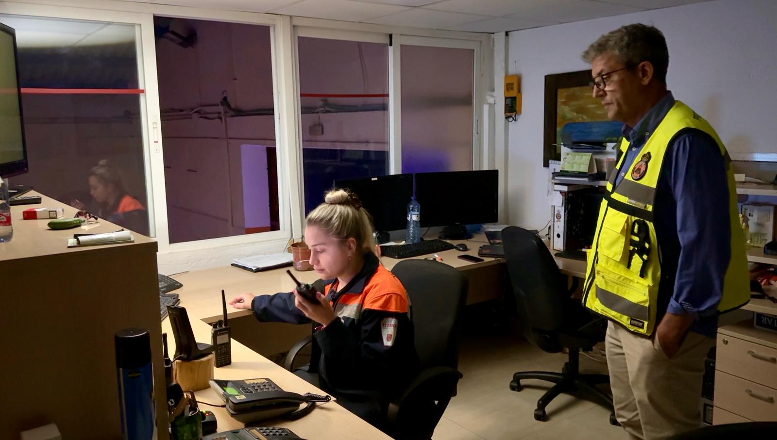 José Luis Moreno en la base de Emergencias de Águilas