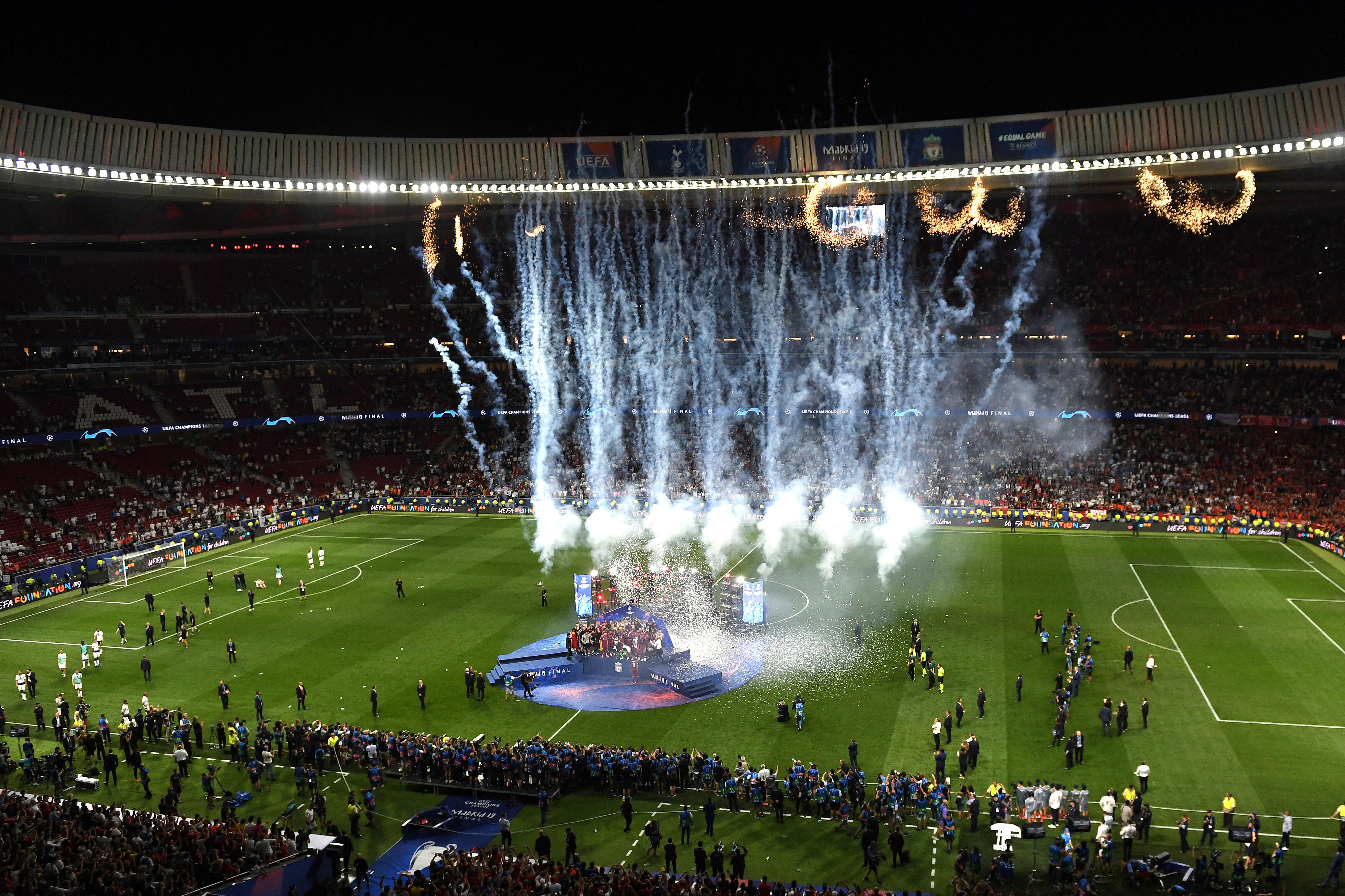 El Liverpool celebra la Champions lograda en el Metropolitano en 2019