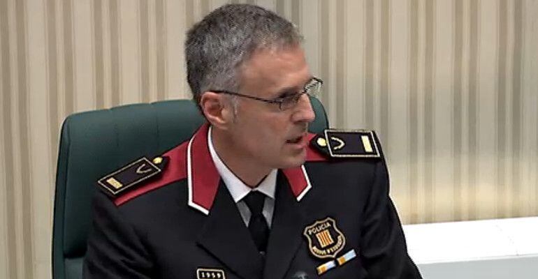 El cap de la BRIMO, Marc Caparrós, en una compareixença al Parlament