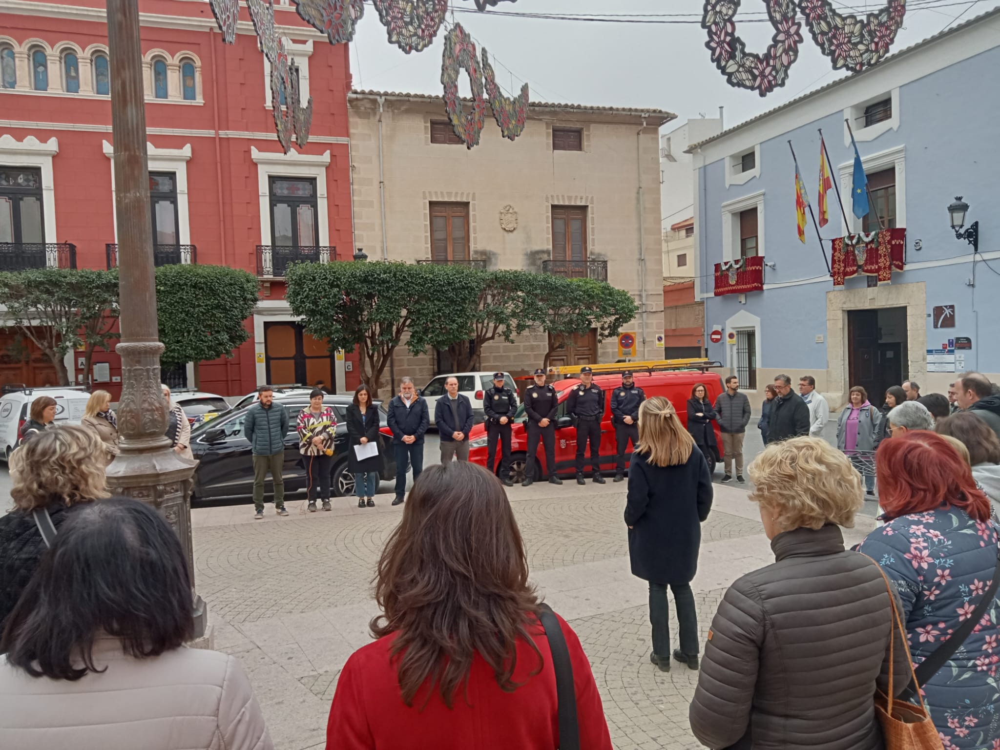 Concentración en la plaza de Santiago