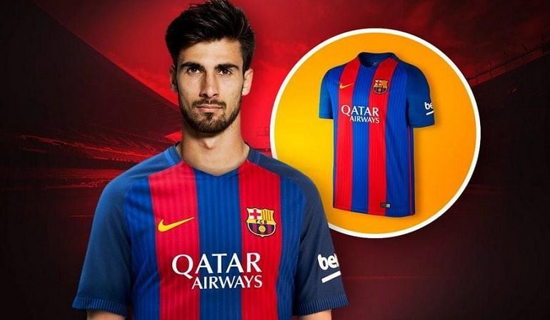 André Gomes posa camiseta del Barça