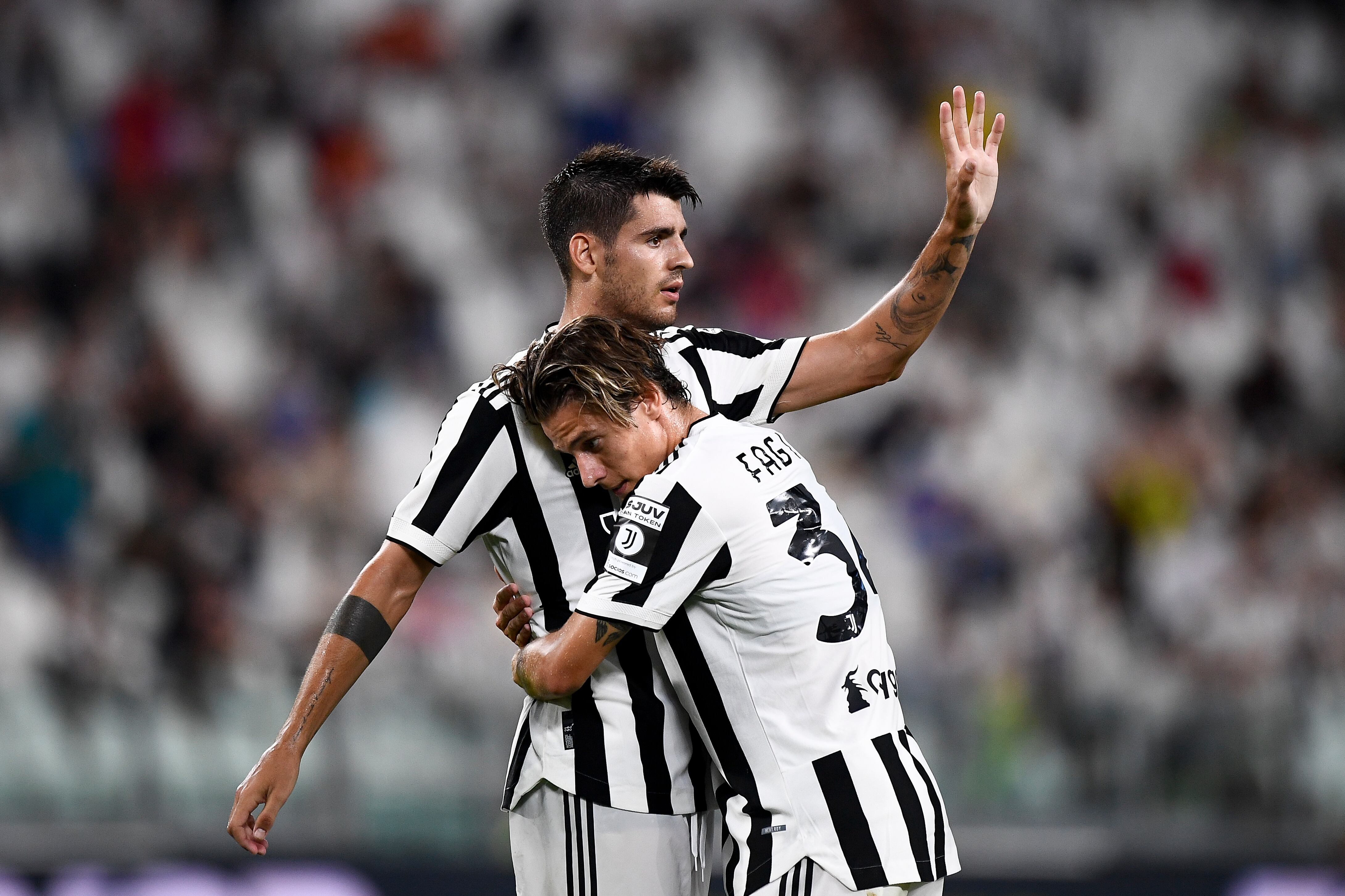 Alvaro Morata y Nicolo Fagioli, en una imagen durante su etapa en la Juventus. (Nicolò Campo/LightRocket via Getty Images)