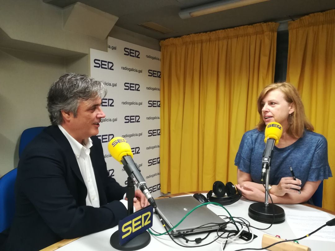 Pedro Puy y Aida Pena, antes de la entrevista