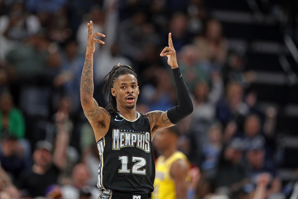 Ja Morant, durante un partido de los Memphis Grizzlies