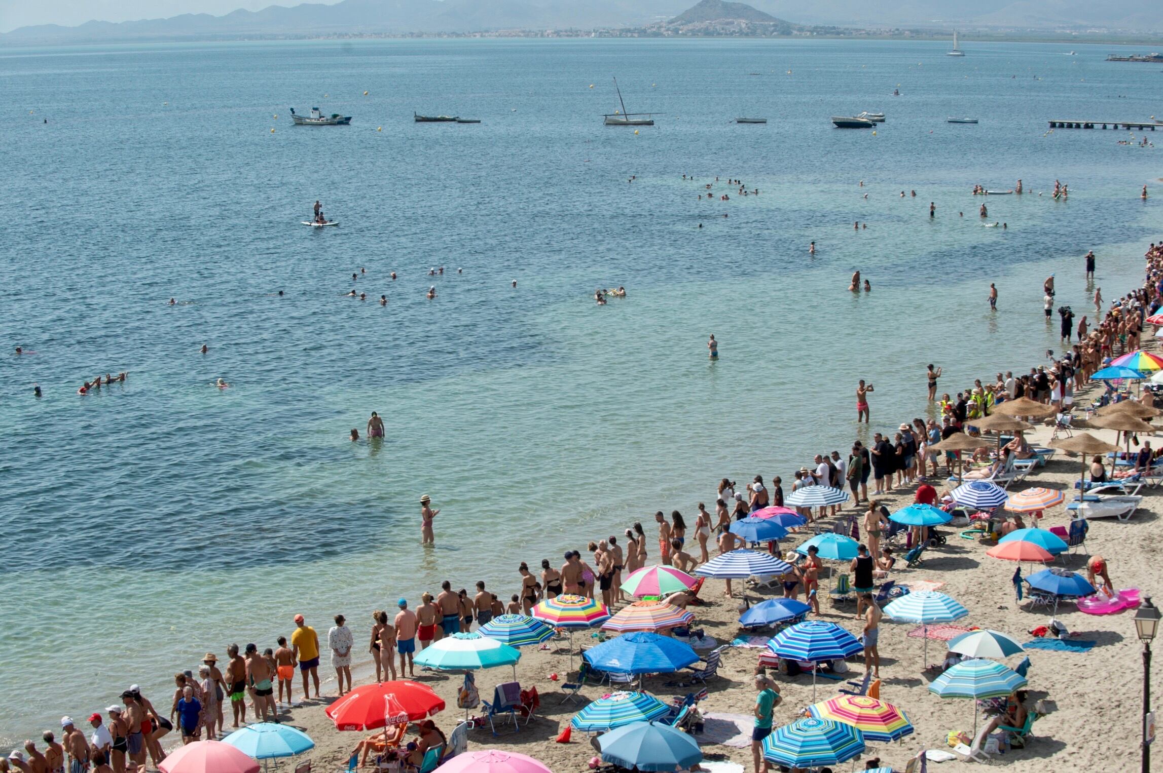 Archivo. Cadena humana alrededor del Mar Menor en Murcia