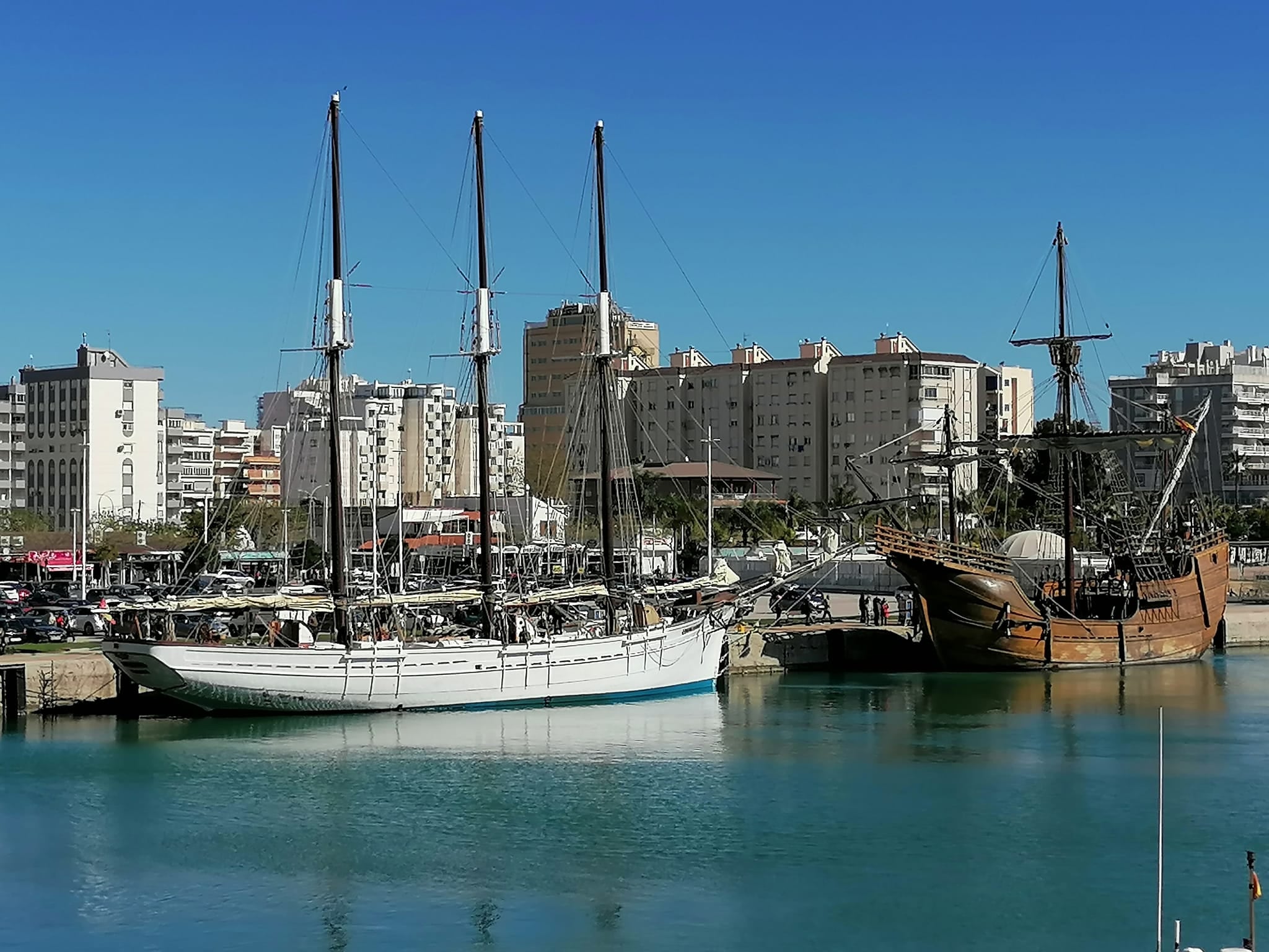 El Pasqual Flores y la Nao Victoria en el Moll dels Borja de Gandia