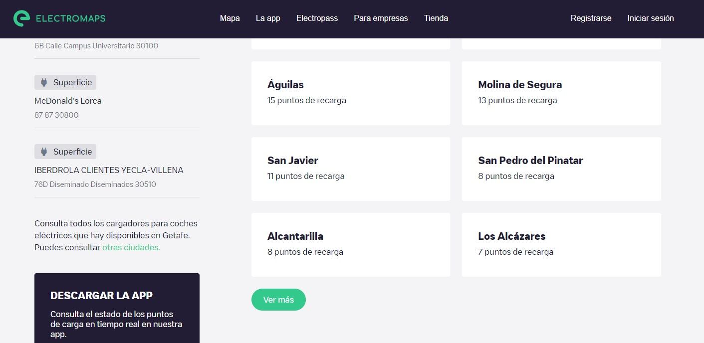 Imagen de la web www.electromaps.com