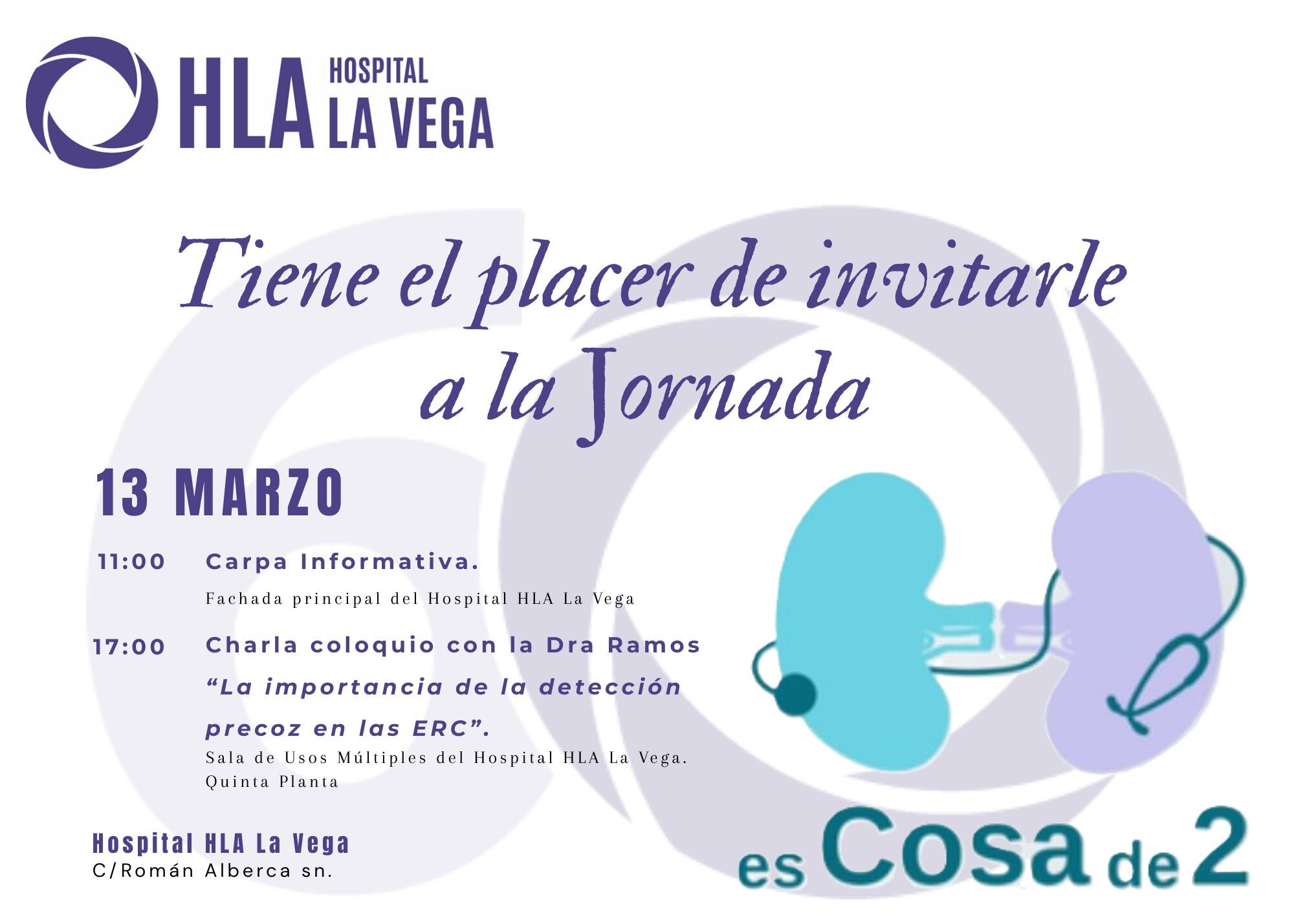 Programa de actividades con motivo de la Jornada &#039;Es cosa de 2&#039;, organizada por HLA La Vega.