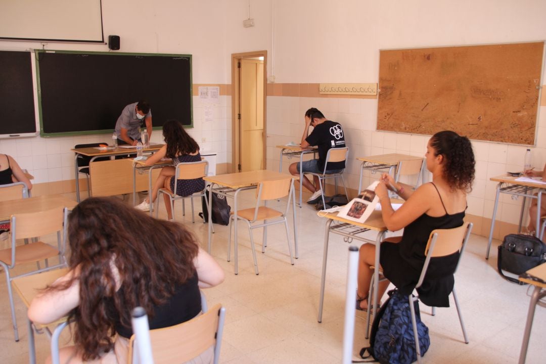 Examen de Selectividad este año en el Instituto Ribalta.