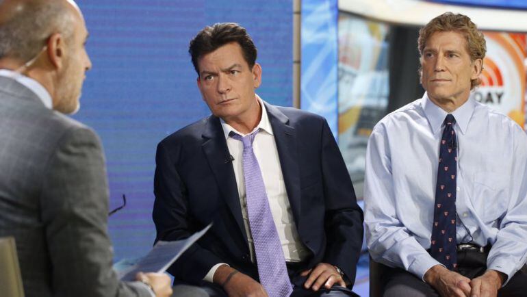 Charlie Sheen en un momento de la entrevista en &#039;Today&#039;