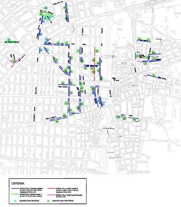 Mapa zona azul Elche