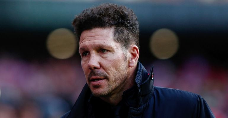 Simeone, durante un partido de Liga del Atlético de Madrid