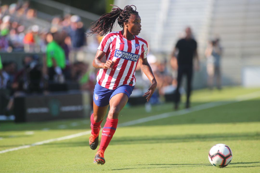 Ludmila da Silva, en un partido con el Atlético de Madrid