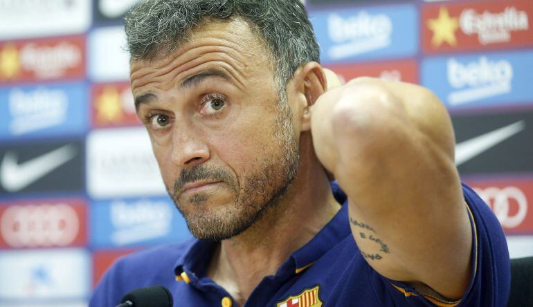 El técnico del F.C. Barcelona Luis Enrique Martínez.