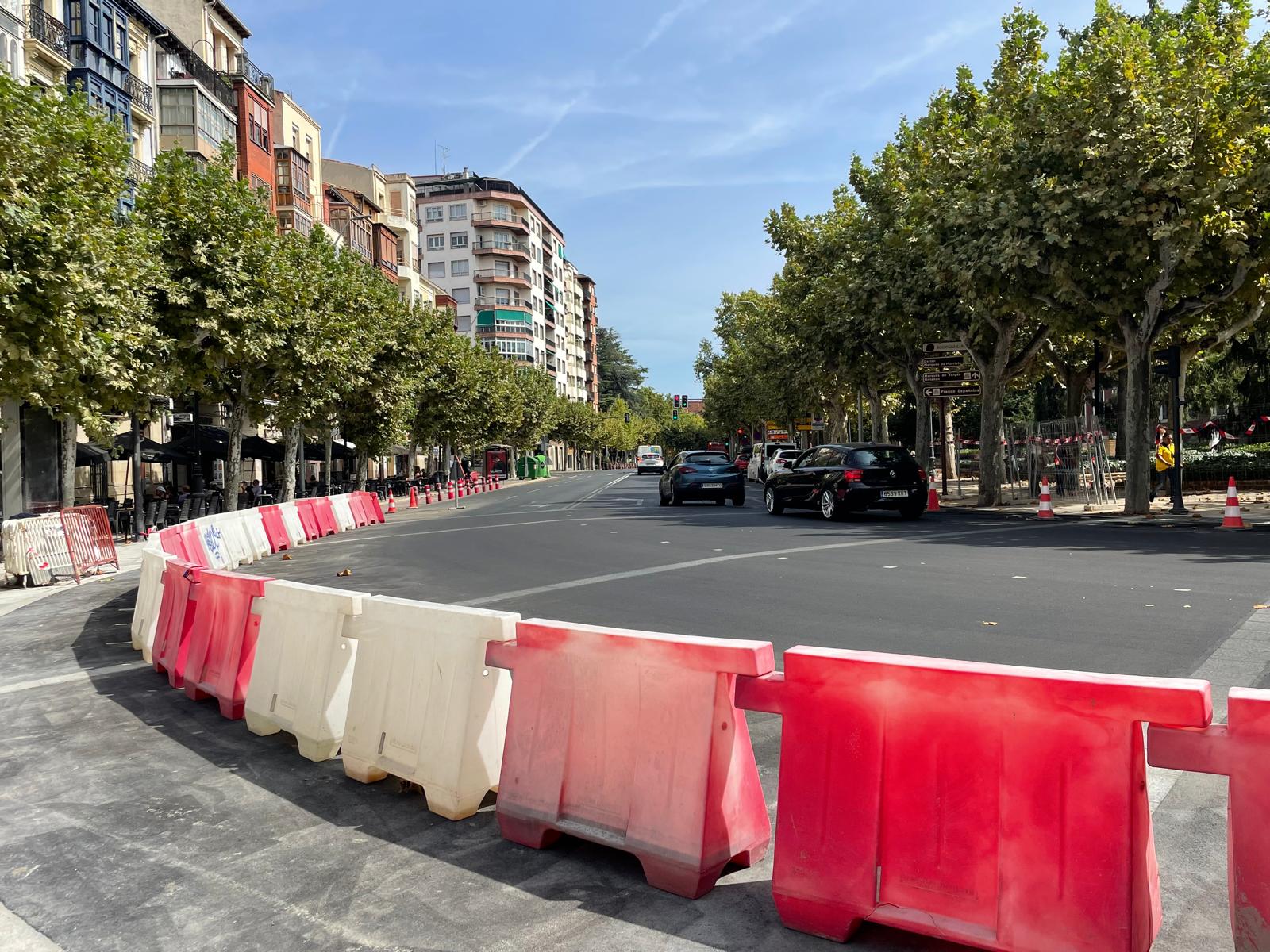 Obras en la Glorieta del Doctor Zubía en Logroño