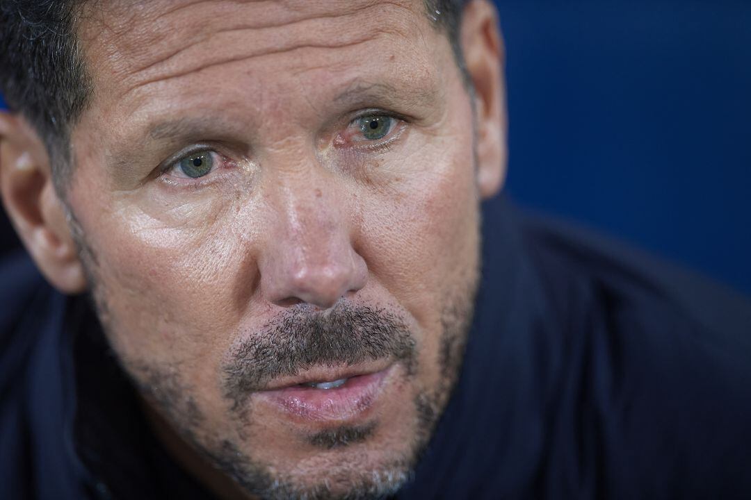 Simeone, durante uno de los últimos partidos del Atlético Madrid