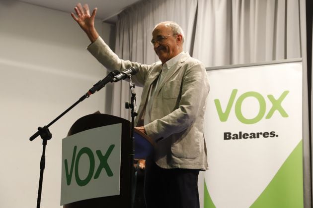 Antonio Salvá, en un acto de Vox en Palma de Mallorca