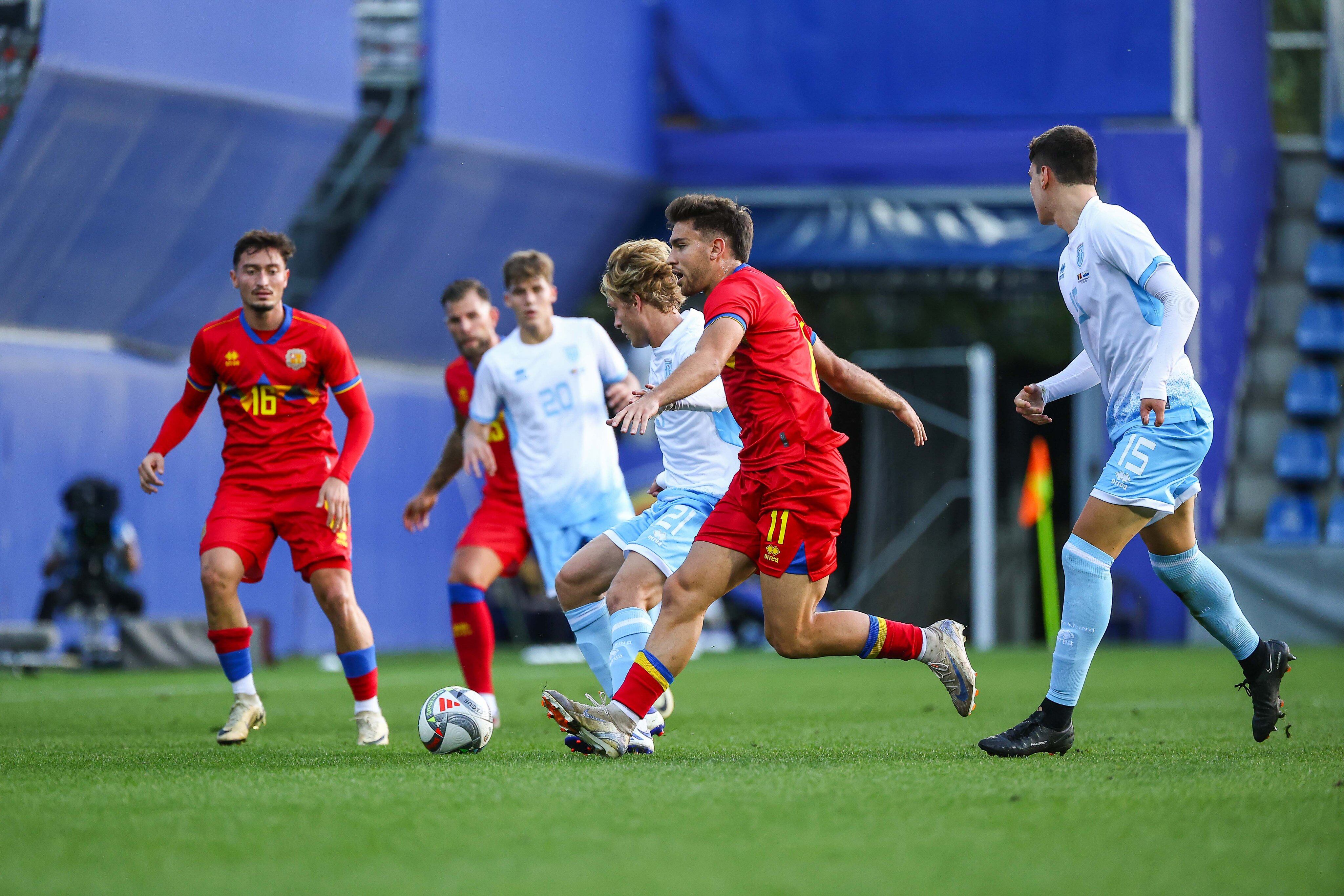 Berto Roses en el partit d&#039;Andorra contra San Marino.
