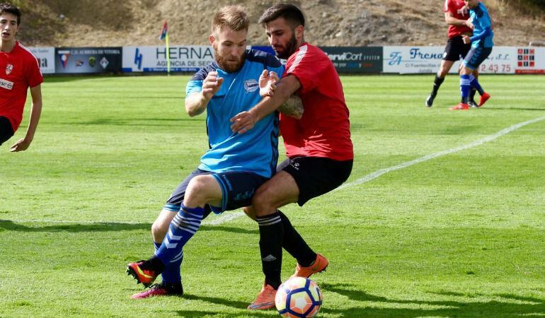 Aleksandar Katai marcó un gol en el amistoso ante la UD. Logroñés.