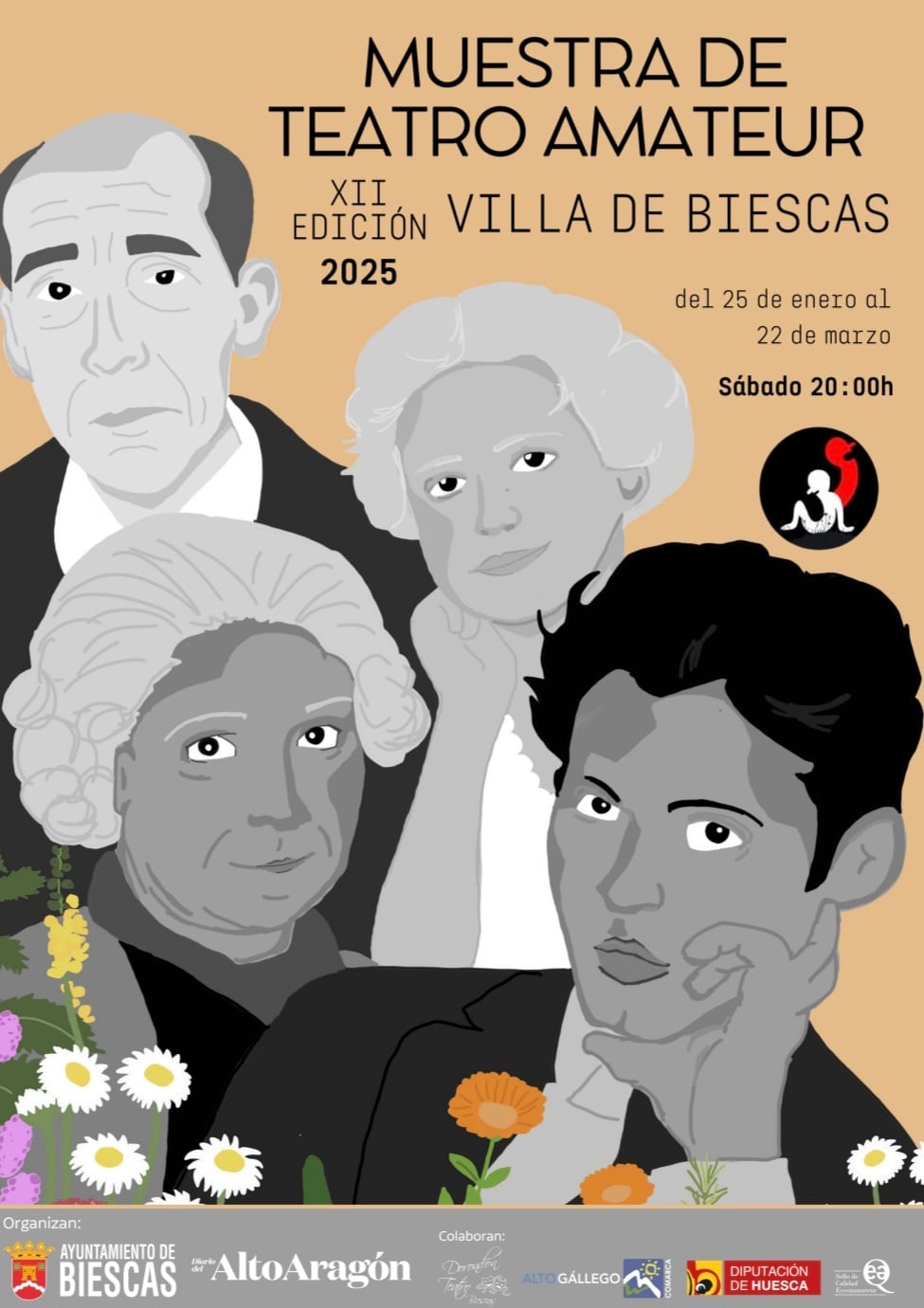 Cartel XII Muestra Teatro Amateur Villa de Biescas