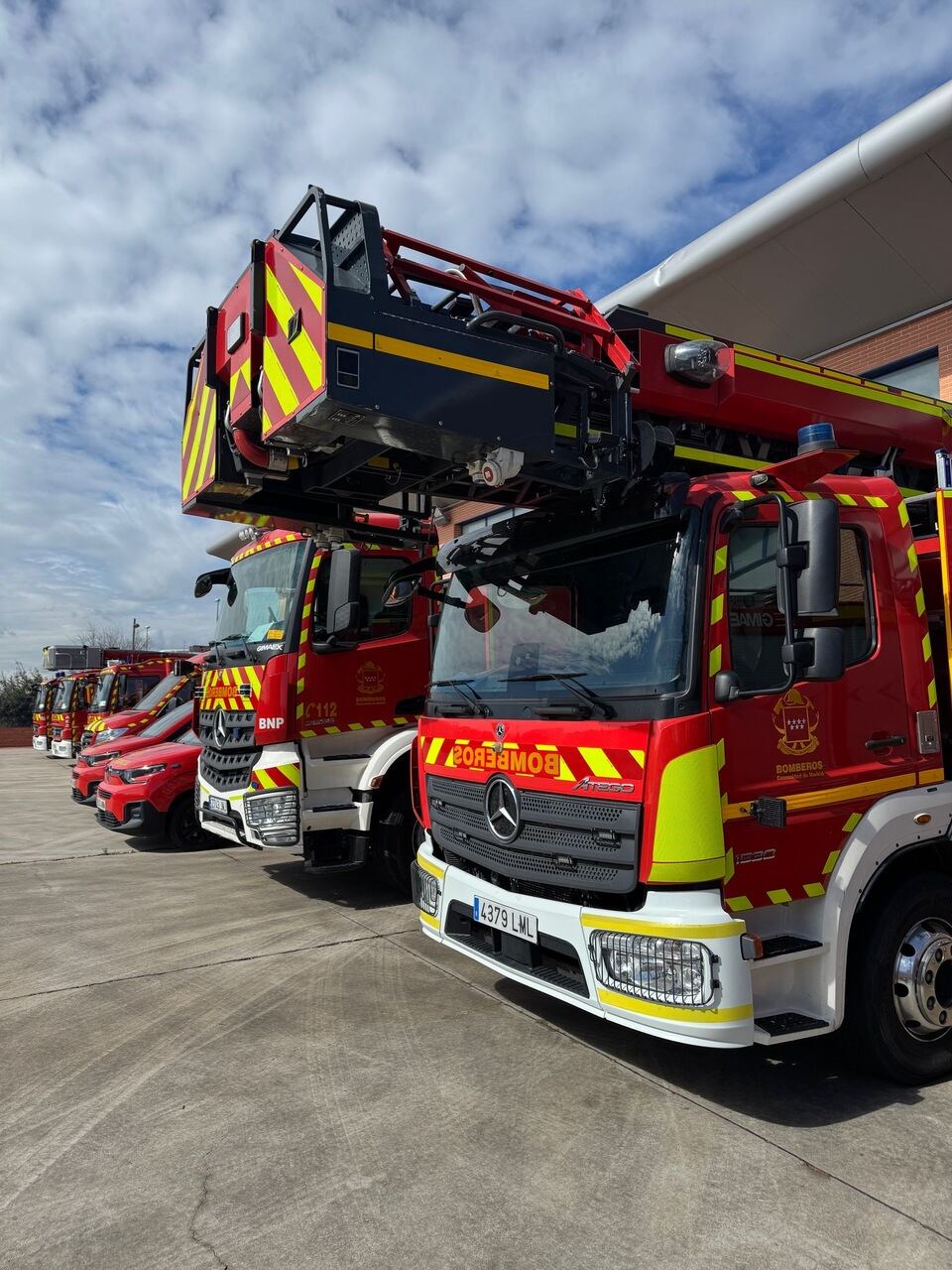 Vehículos de bomberos del Parque regional de Fuenlabrada