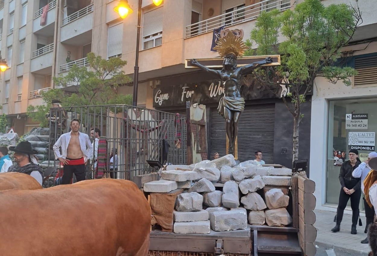 Imatge del Santíssim Crist de l’Agonia a l’Entrada cristiana del darrer divendres