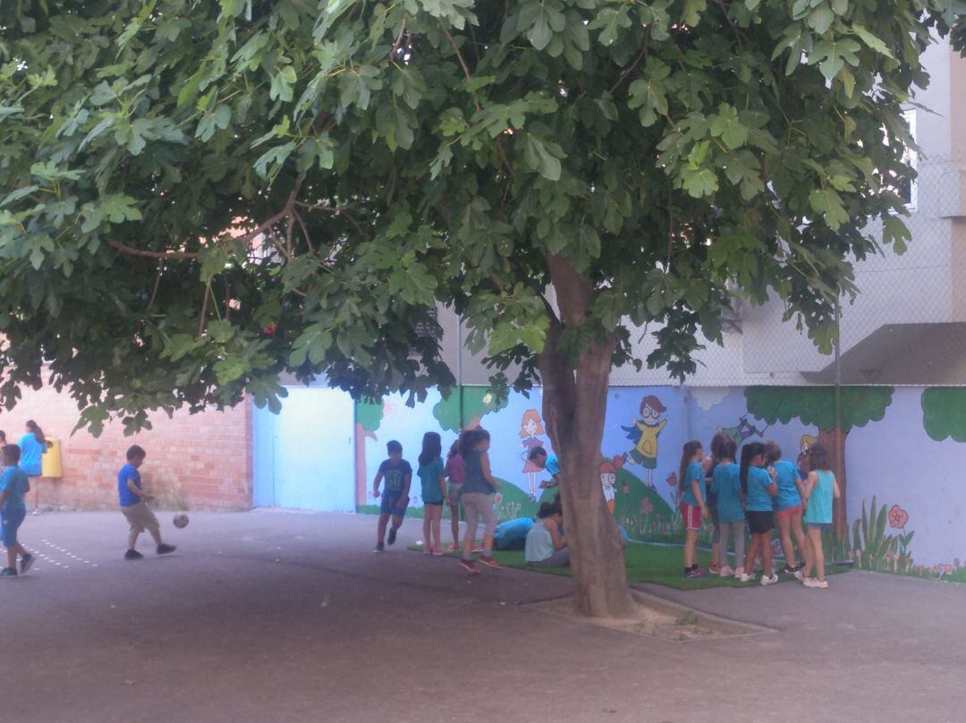 Patio del recreo del colegio Cándido Domingo