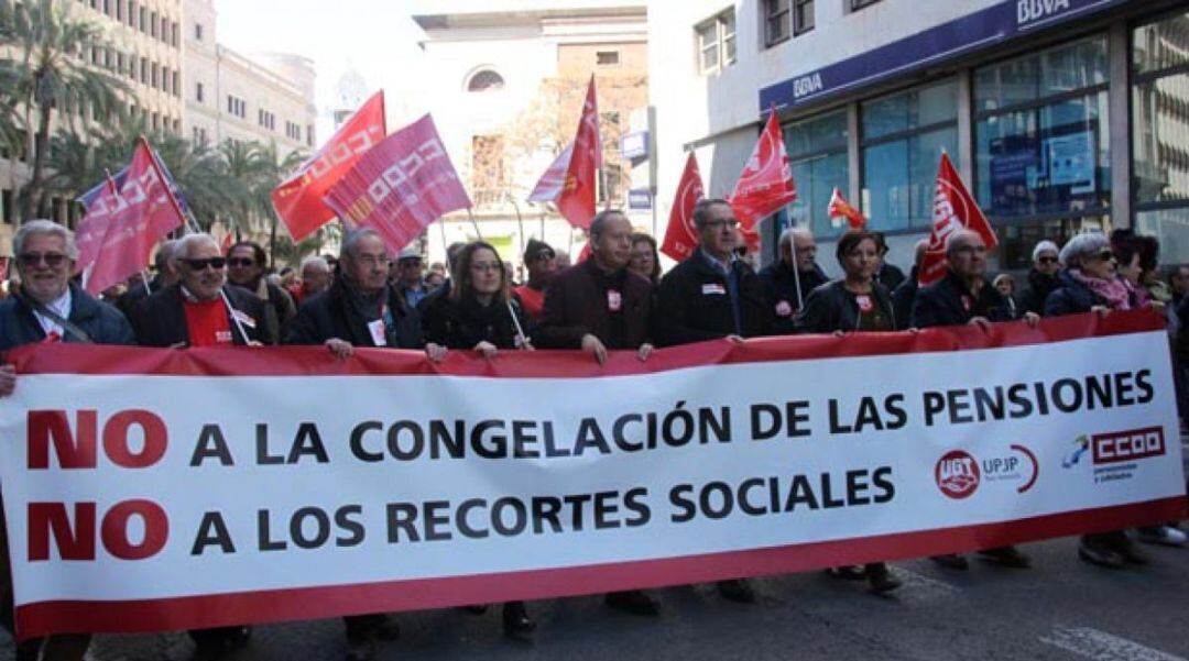 Manifestación de los sindicatos en el 1 de mayo