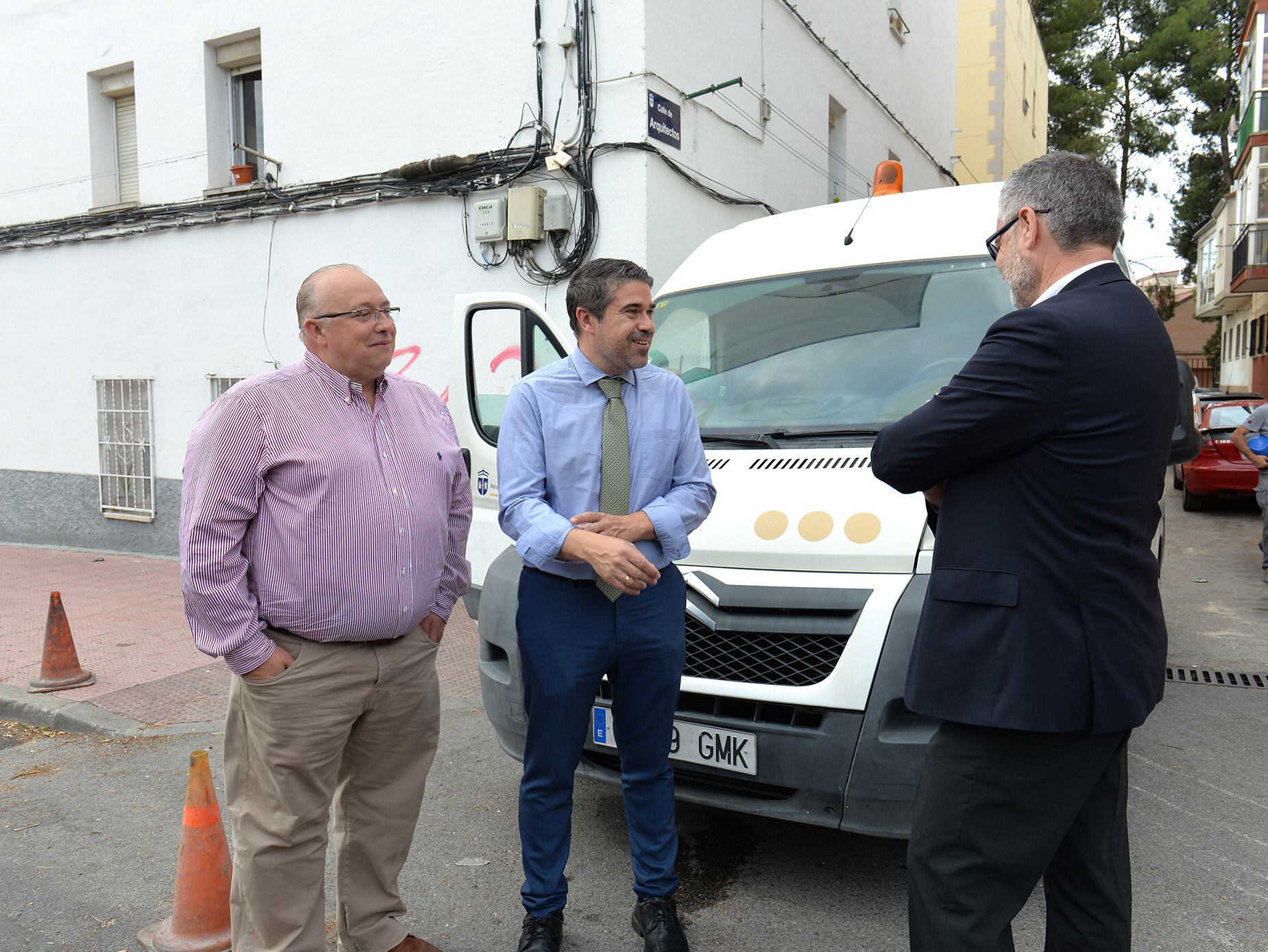 Juan Carlos Vicente y David Conde, segundo teniente de alcalde y alcalde, respectivamente, de Valdemoro, han realizado su primer acto conjunto este miércoles