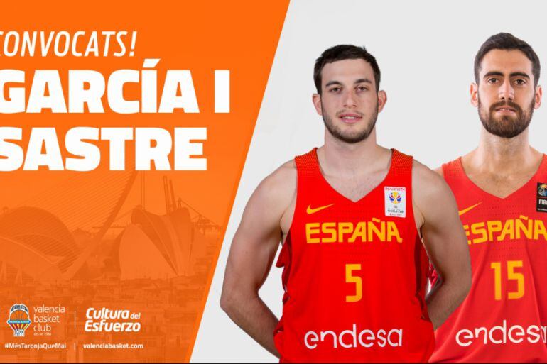 Sastre y García, con las camisetas de la selección