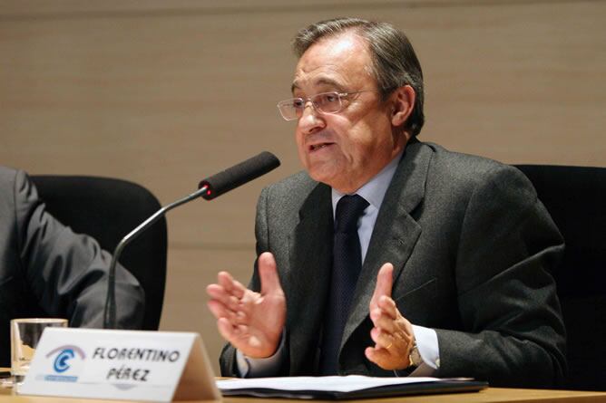 Florentino Pérez, durante una conferencia en Alicante