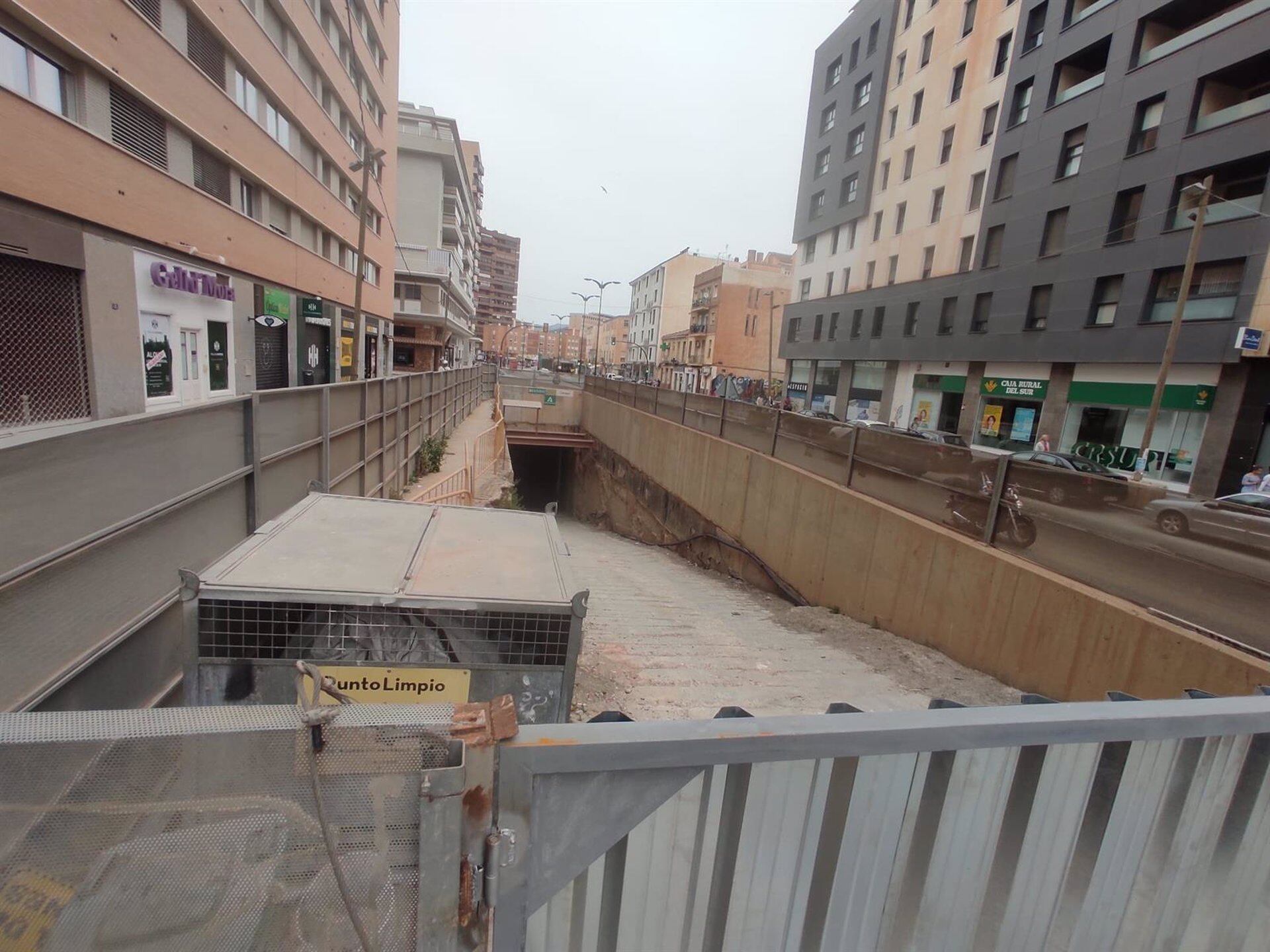 Uno de los puntos de las obras del metro de Málaga