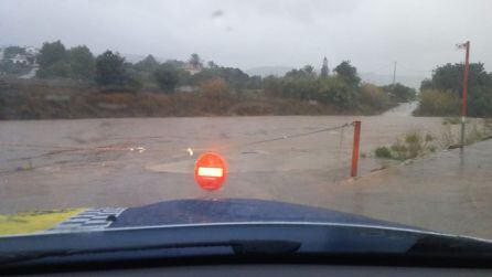 Corte del paso del río Gorgos en Xàbia.