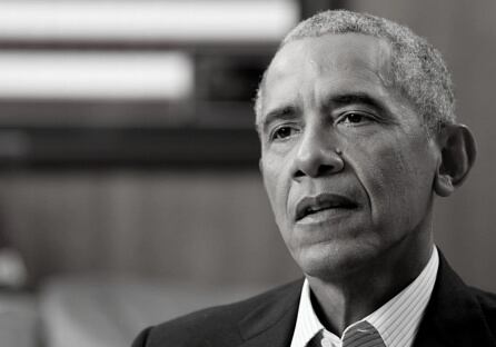 Barack Obama durante un momento de la entrevista con Javier del Pino