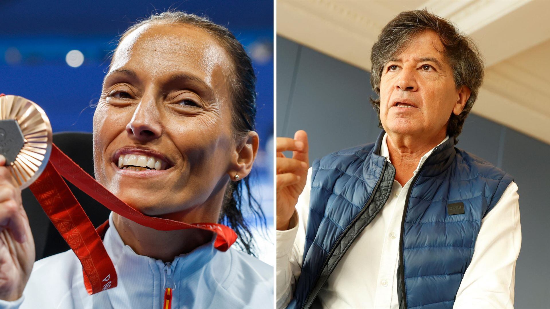 La nadadora Teresa Perales y el científico Carlos López Otín