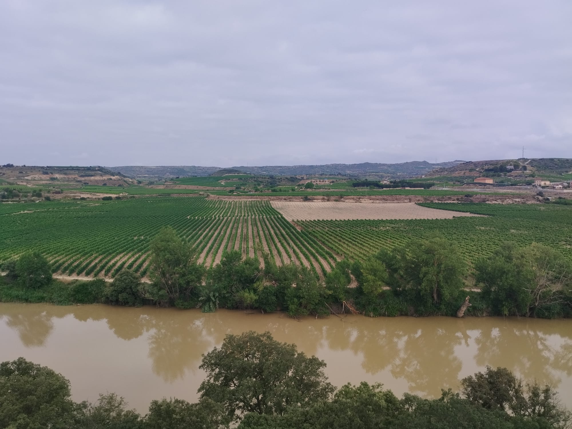 Vistas desde el mirador cercano al puente Mantible en el barrio del Cortijo en Logroño.