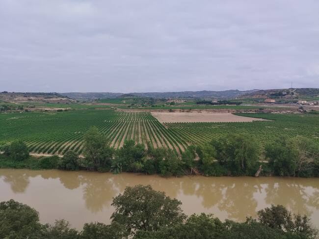 Vistas desde el mirador cercano al puente Mantible en el barrio del Cortijo en Logroño.