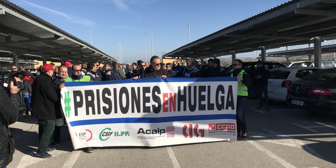 Marcha de funcionarios de prisiones en Jaén.